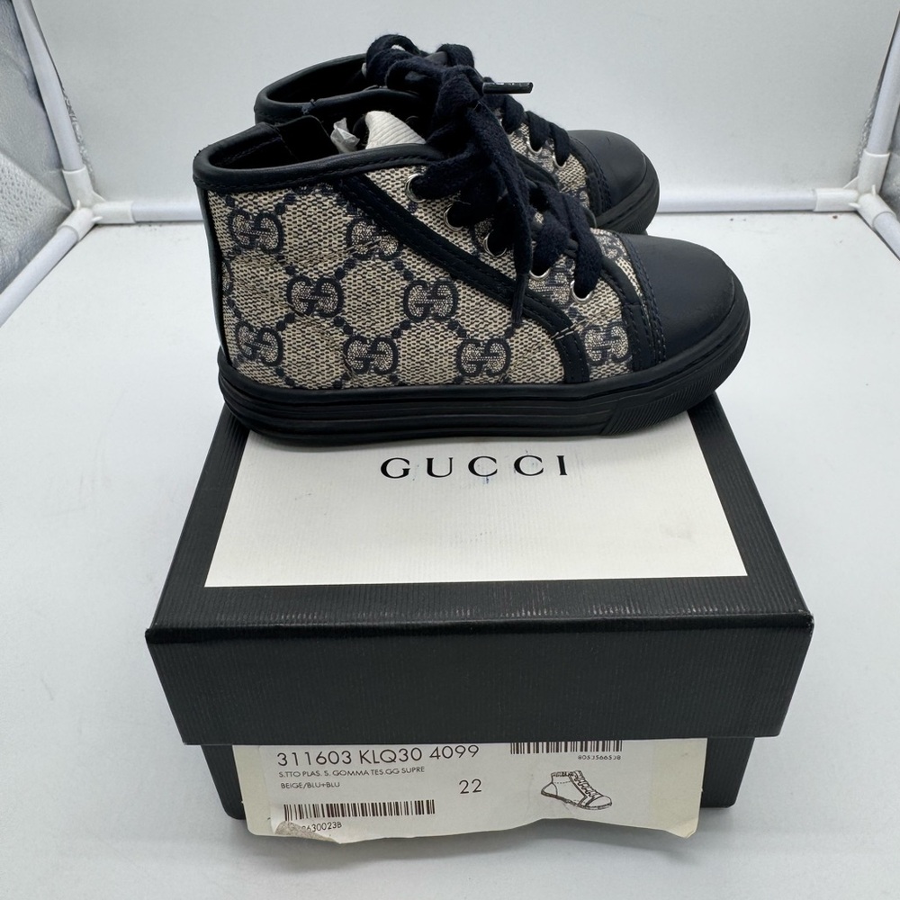 Gucci Kids High Tops Sneakers GG print